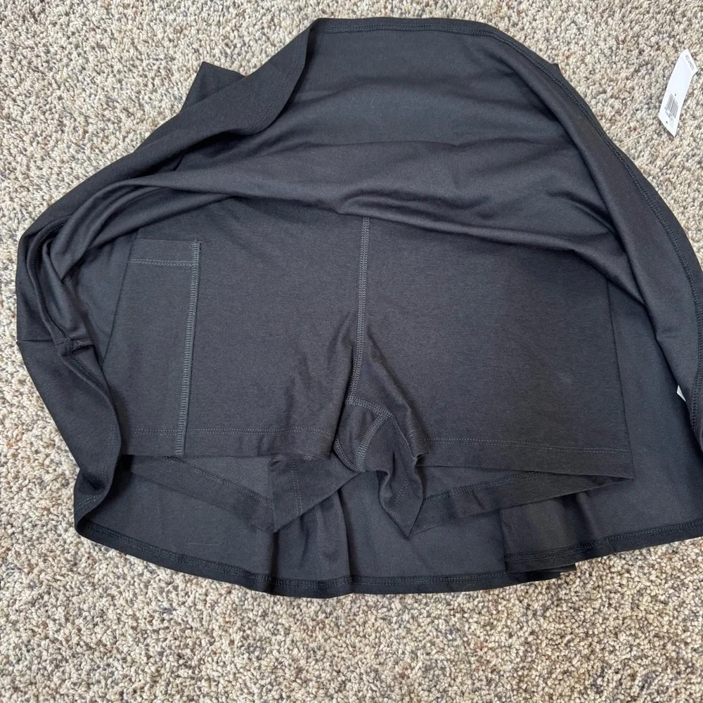 Old Navy Black Pleated Skater Mini Skirt